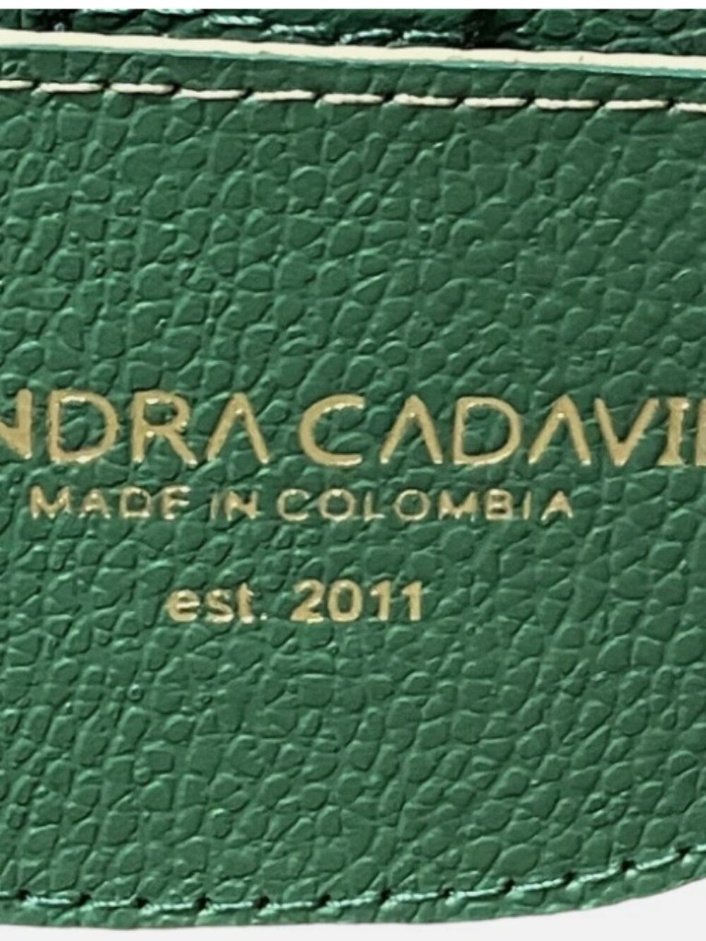 SANDRA CADAVID CHRISTINA LUXURY EMERALD GREEN LEATHER WRISTLET WALLET - Picture 4 of 7